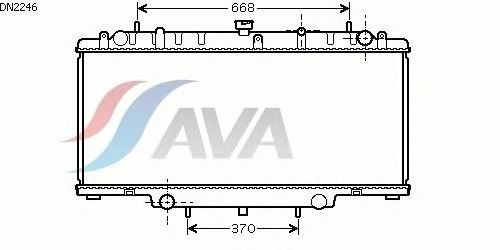 Радиатор, охлаждение двигателя AVA QUALITY COOLING DN2246