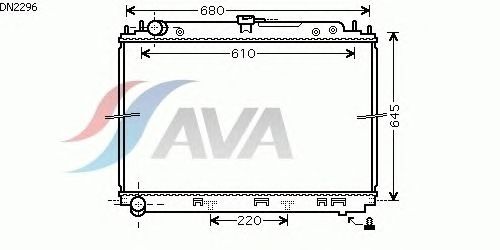 Радиатор, охлаждение двигателя AVA QUALITY COOLING DN2296