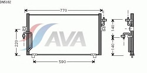 Радиатор кондиционера AVA QUALITY COOLING DN5182