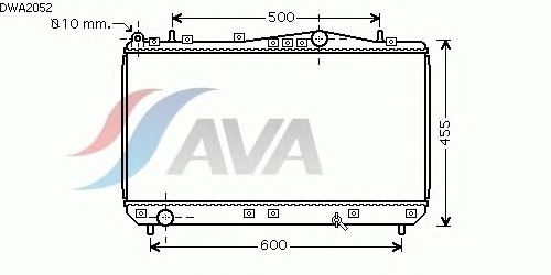 Радиатор, охлаждение двигателя AVA QUALITY COOLING DWA2052