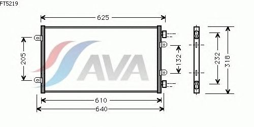 Радіатор кондиціонера AVA QUALITY COOLING FT5219