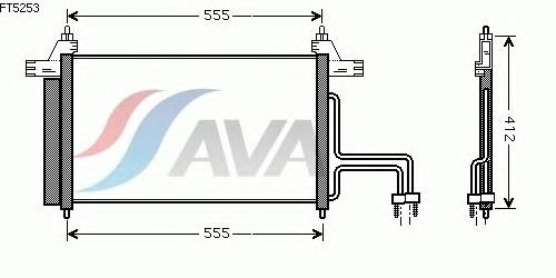 Радиатор кондиционера AVA QUALITY COOLING FT5253