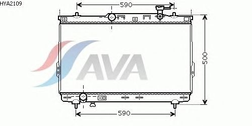 Радиатор, охлаждение двигателя AVA QUALITY COOLING HYA2109