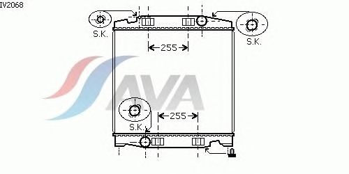 Радиатор, охлаждение двигателя AVA QUALITY COOLING IV2068