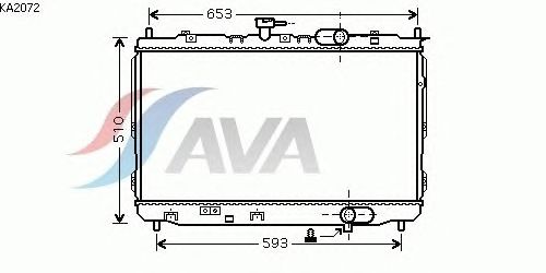 Радиатор, охлаждение двигателя AVA QUALITY COOLING KA2072