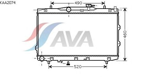 Радиатор, охлаждение двигателя AVA QUALITY COOLING KAA2074