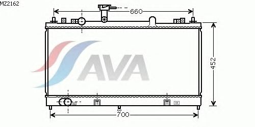 Радиатор, охлаждение двигателя AVA QUALITY COOLING MZ2162