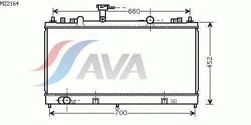 Радиатор, охлаждение двигателя AVA QUALITY COOLING MZ2164