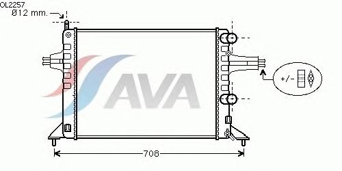 Радиатор, охлаждение двигателя AVA QUALITY COOLING OL2257