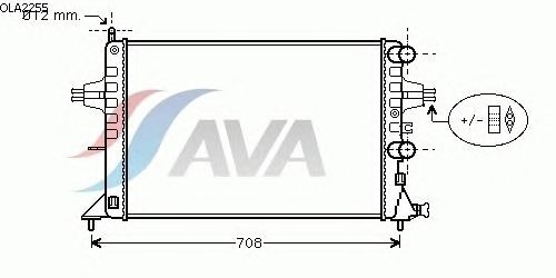 Радиатор, охлаждение двигателя AVA QUALITY COOLING OLA2255