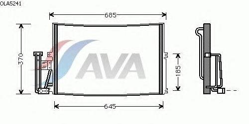 Радиатор кондиционера AVA QUALITY COOLING OLA5241