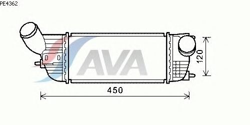 Интеркулер AVA QUALITY COOLING PE4362