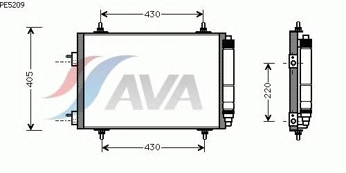 Радиатор кондиционера AVA QUALITY COOLING PE5209