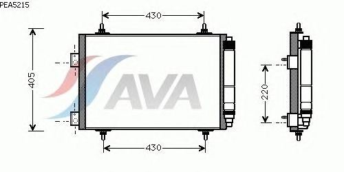 Радиатор кондиционера AVA QUALITY COOLING PEA5215