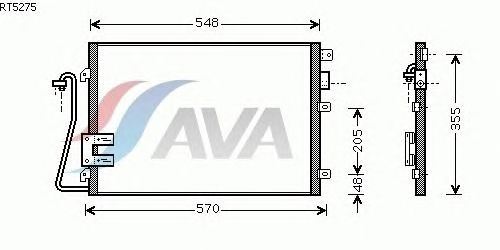 Радиатор кондиционера AVA QUALITY COOLING RT5275