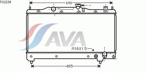 Радиатор, охлаждение двигателя AVA QUALITY COOLING TO2239