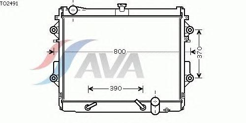 Радиатор, охлаждение двигателя AVA QUALITY COOLING TO2491