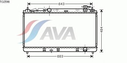 Радиатор, охлаждение двигателя AVA QUALITY COOLING TO2598