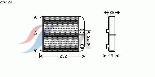 Радиатор отопителя AVA QUALITY COOLING VO6129