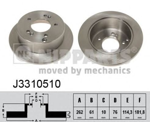 Тормозной диск NIPPARTS J3310510