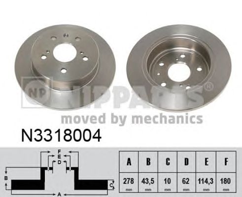 Тормозной диск NIPPARTS N3318004