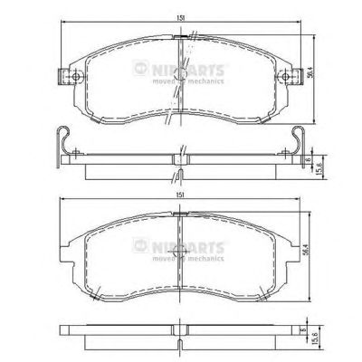 Тормозные колодки NIPPARTS N3605052