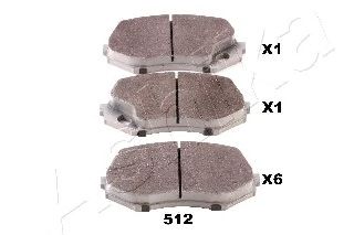Тормозные колодки ASHIKA 50-05-512