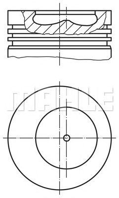 Поршень MAHLE ORIGINAL 009 07 00