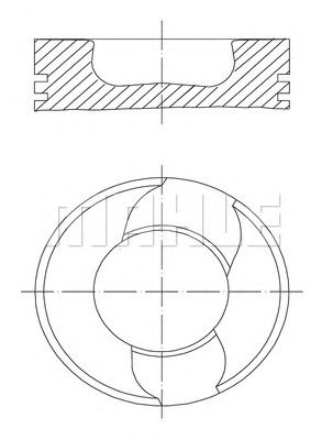 Поршень MAHLE ORIGINAL 228 98 10
