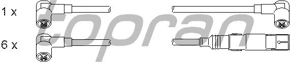 Комплект високовольтних проводів TOPRAN 107 251