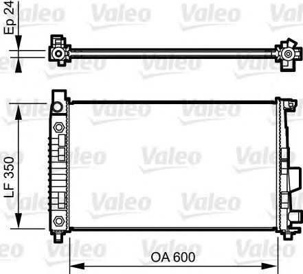 Радіатор, охолодження двигуна VALEO 732897