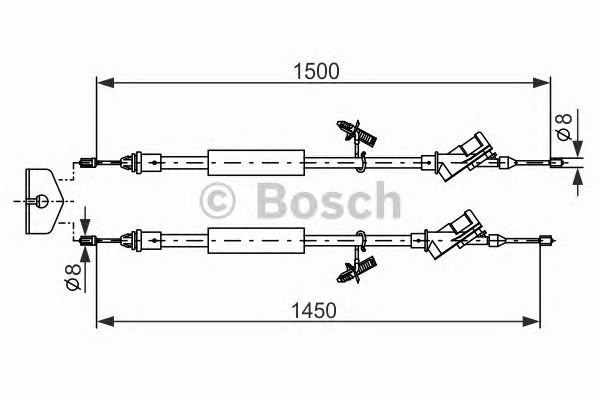 Трос ручника BOSCH 1 987 477 222