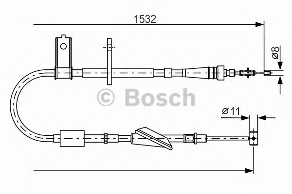 Трос ручника BOSCH 1 987 482 093