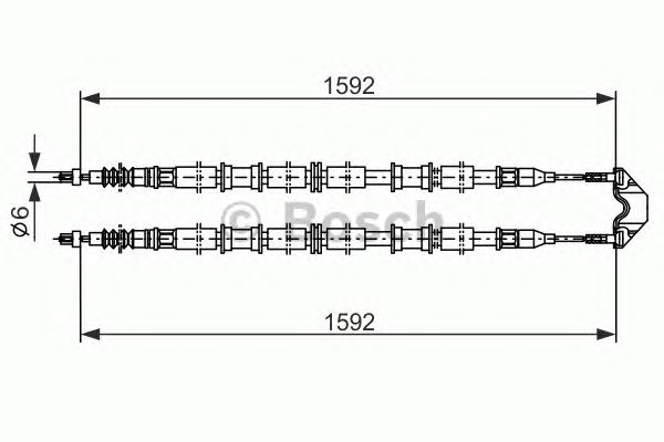 Трос ручника BOSCH 1 987 482 102