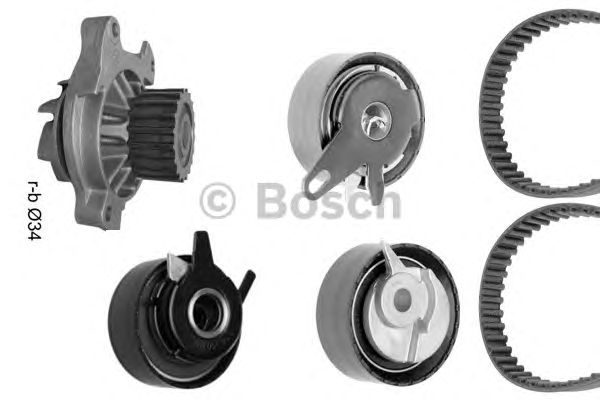 Помпа + комплект ГРМ BOSCH 1 987 948 873