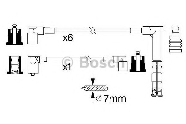 Комплект високовольтних проводів BOSCH 0 986 356 314