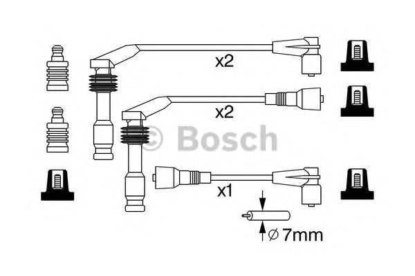 Комплект високовольтних проводів BOSCH 0 986 357 242