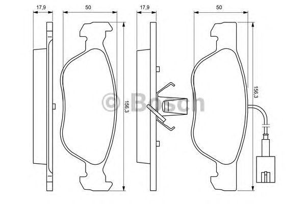 Тормозные колодки BOSCH 0 986 424 593