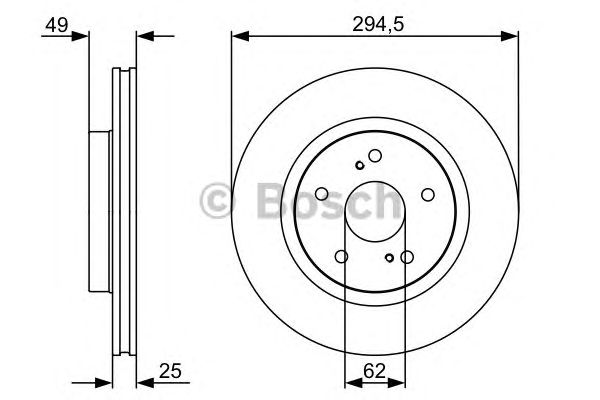 Тормозной диск BOSCH 0 986 479 559