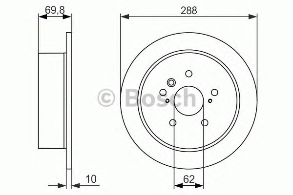 Тормозной диск BOSCH 0 986 479 614
