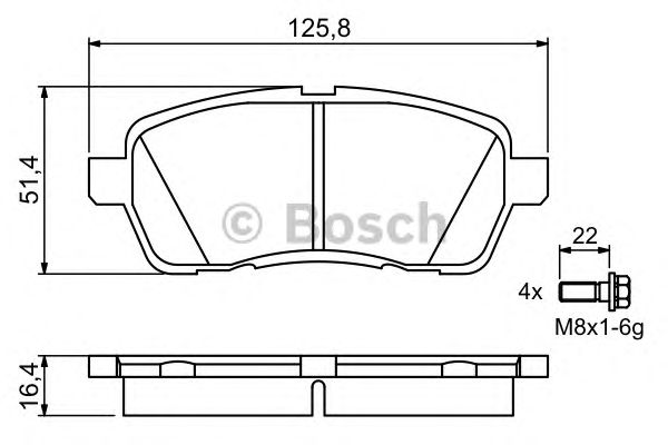 Тормозные колодки BOSCH 0 986 494 195