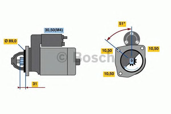 Стартер BOSCH 0 001 263 008