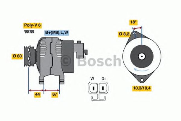 Генератор BOSCH 0 986 043 981