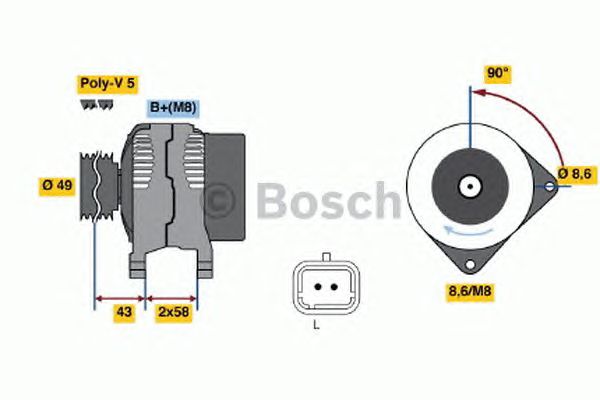 Генератор BOSCH 0 986 045 101