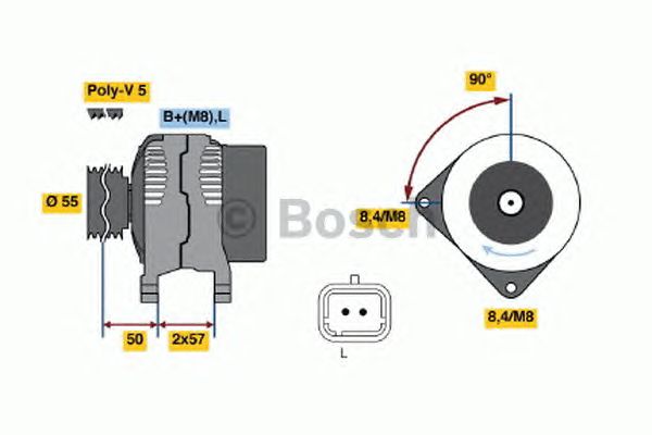 Генератор BOSCH 0 986 048 611