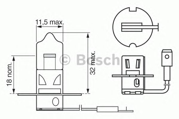 Лампа противотуманной фары BOSCH 1 987 302 036