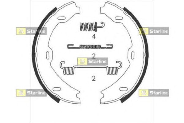 Гальмівні колодки ручника STARLINE BC 08880