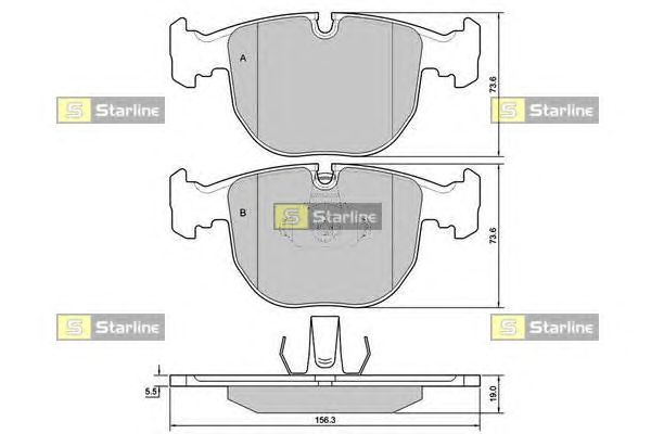 Тормозные колодки STARLINE BD S384