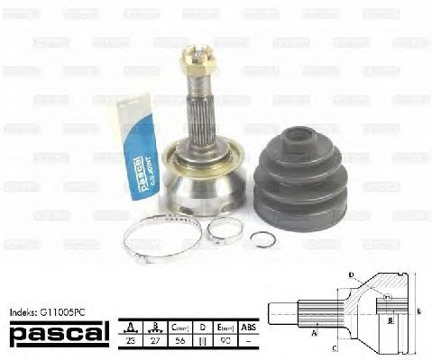 Комплект ШРУСов PASCAL G11005PC