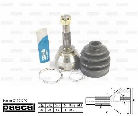 Комплект ШРУСов PASCAL G11013PC